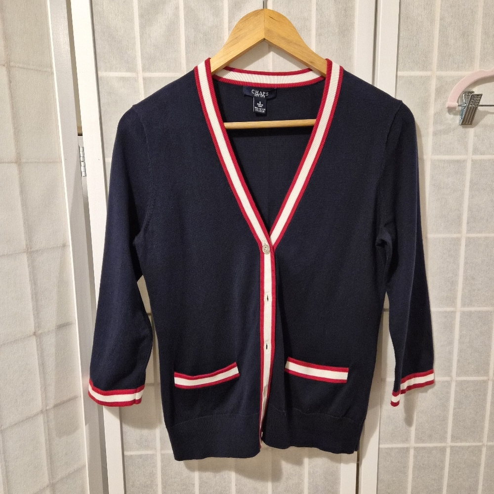 Vintage Navy Cardigan Sz S